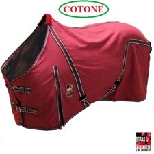 COPERTA PER CAVALLO DI COTONE Bordeaux CANVAS ESTIVA STALLA CINGHIE INCROCIATE 