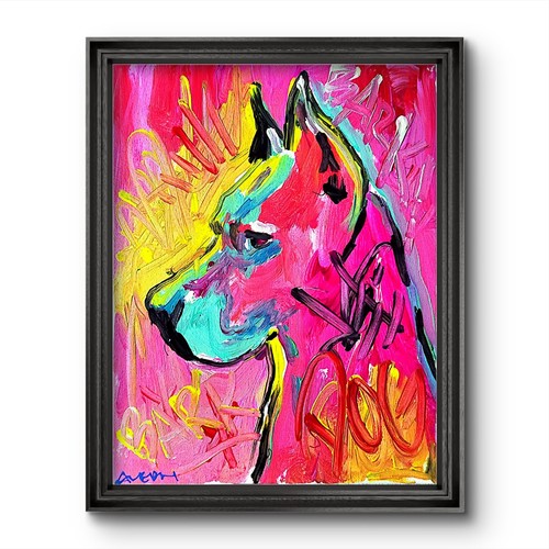 Quadro graffiti astratto cane