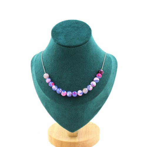Collana perle agata vena di - collana,