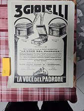 Pubblicità La Voce Del Padrone Grammofono 1930 Milano Torino Roma 