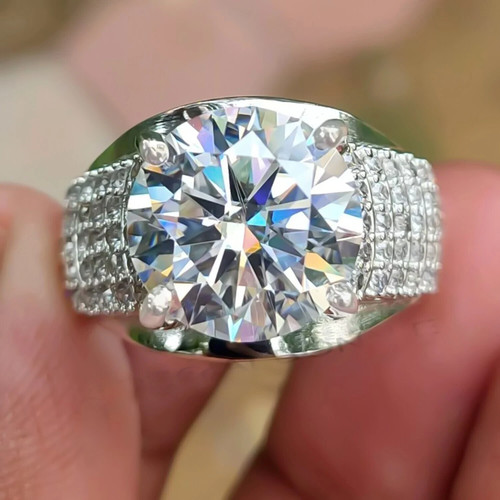 Anello solitario con - , diamanti