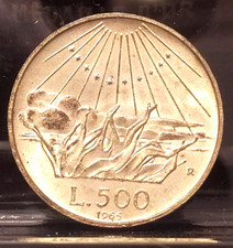MONETA LIRE 500 ARGENTO 1965 - DANTE ALIGHIERI REPUBBLICA ITALIANA