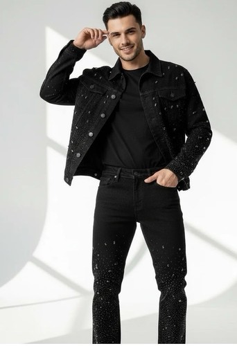 Barocco nero uomo - uomo, denim