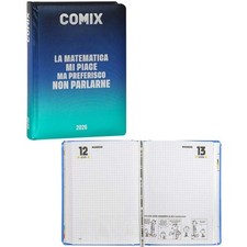 Comix Diario Agenda 13 Mesi Standard Wave Sfumato Blu Verde 74139Bv