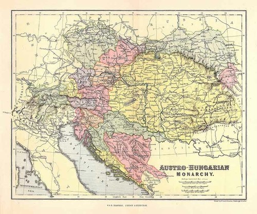 Mappa dell impero austro - mappa,