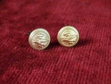 WW2 Regia Aeronautica coppia di bottoni dorati per berretto a visiera