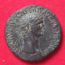 IMPERO ROMANO CLAUDIO (41-54 d.C.) SESTERZIO MONETA BRONZO q.SPL PREGEVOLE