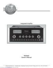 Manuale di istruzioni - Owner's Manual per McIntosh MA 6900 