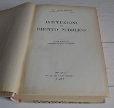 SILVIO LESSONA ISTITUZIONI DI DIRITTO PUBBLICO 1939