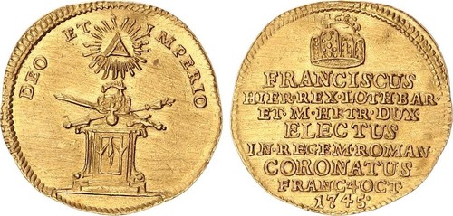 Francoforte duca oro 1745 - duca,
