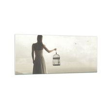 Quadro su Vetro 120x50cm Donna