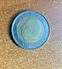 moneta 2 euro re belgio 2000 -