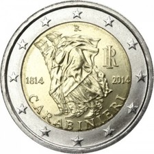 Moneta Commemorativa 2 € Fondazione Arma dei Carabinieri 1814-2014 Bicentenario
