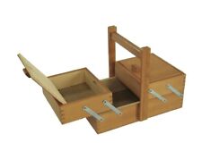 PORTALAVORO IN LEGNO 2 PIANI CONTENITORE CUCITO COTONE AGO FILO 4 2024