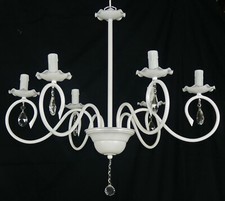 Lampadario shabby chic con 6