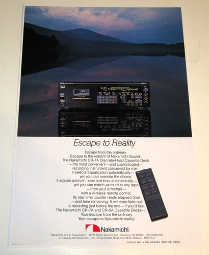 Poster cassette deck nakamichi - cassette,