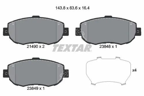 Pastiglie freno 2149001 - , textar