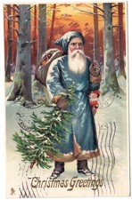 BABBO NATALE  1905  ABITO verde  SANTA CLAUS  BAMBINI GIOCATTOLI  NOEL TUCK