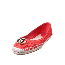 Scarpe espadrillas Gucci rosse con logo taglia 38 US circa 8 da donna