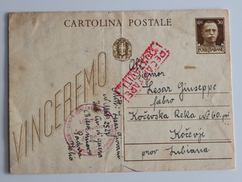 Carta italia 1943 pow seconda - 1943,