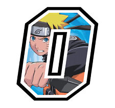Adesivo Numero da 0 a 9 - NARUTO SPADA  - Auto Moto Motocross Bici Gara