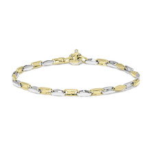 BARAKA bracciale uomo oro bianco e giallo 18 kt 750 BR29326 20 cm