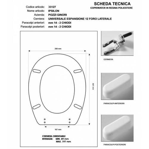 Copriwater pozzi ginori - copriwater,