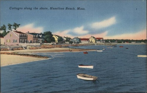 Cartolina hamilton beach - hamilton,