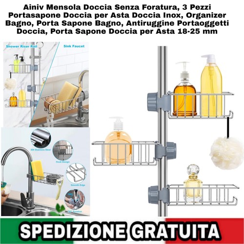 Portasapone per asta doccia - per,