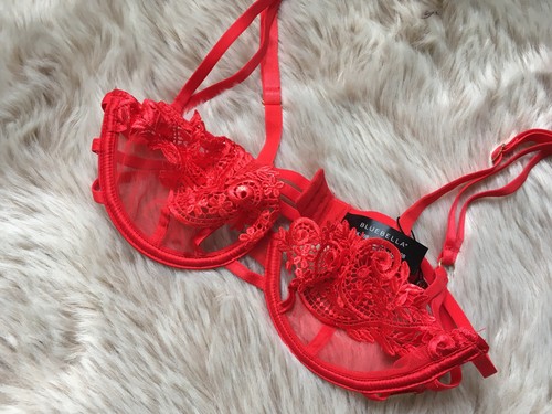 Reggiseno rosso trasparente - reggiseno,