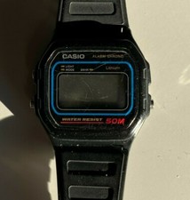 Orologio Originale vintage 1980 Casio funzionante collezione nero, luce, sveglia