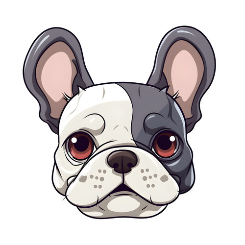 Bulldog francese cane - , auto