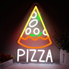 Insegna Neon Balanar Pizza per Pizzeria Business Decor Pizza Forma Insegna Neon Pizza