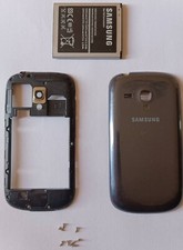 BACK COVER COPRI BATTERIA CASE CORNICE X SAMSUNG GALAXY S3 MINI VE GT-I8200 BLU