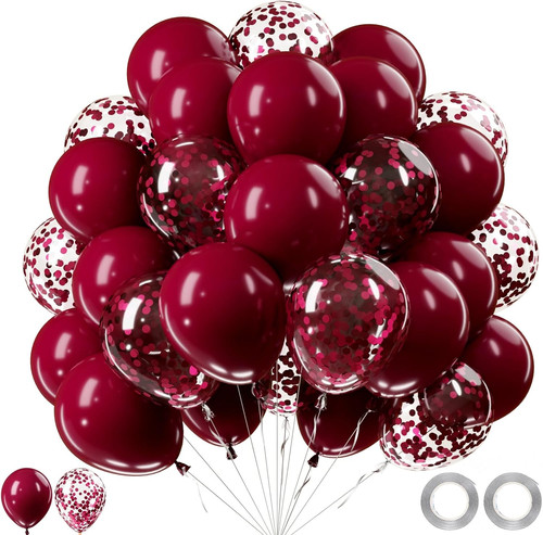Palloncini bordeaux pezzi - bordeaux,, 62