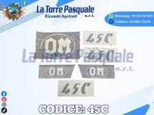 ADESIVI DECALCOMANIA TRATTORE FIAT 45C OM