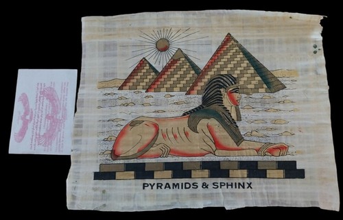 Arte papiro egizio sfinge - papiro,