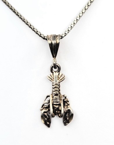 Sterling silver lobster - silver,