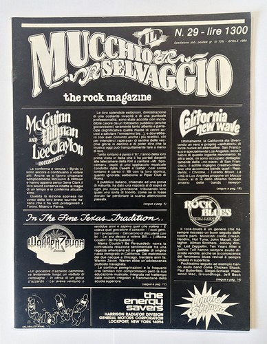 Rivista musicale mucchio - rivista,