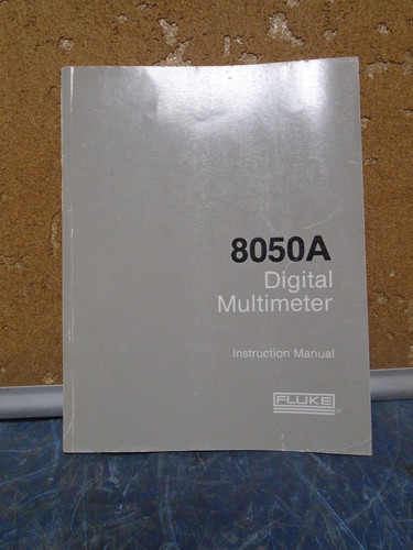 Fluke 8050a manuale istruzioni - manuale,