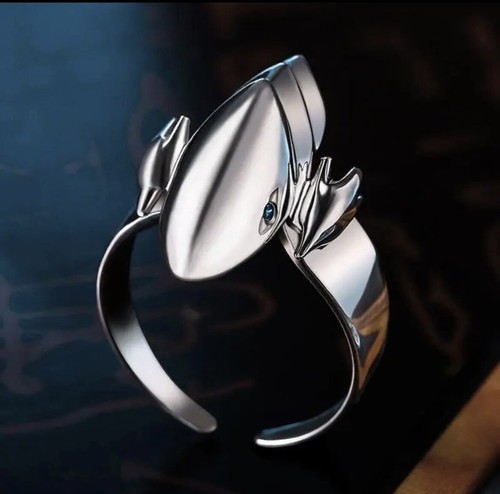 Anello drago bianco - drago, blu