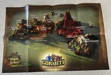 2009 Gormiti Gli Invincibili Signori della Natura! Mappa/volantino Isola di Gorm serie 2