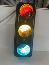 SEMAFORO Forse PEDONALE o Arredamento VINTAGE Funzionante Vetro E Metallo Luce