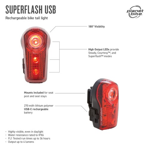 Planet bike superflash usb - planet,