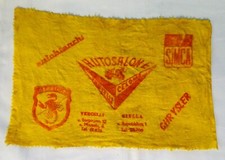 RARO PANNO IN TESSUTO PER PULIZIA AUTO D'EPOC LANCIA FIAT ABHART ALFA ROMEO.182-
