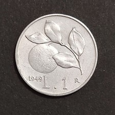 1 LIRA ARANCIA 1948 1949 1950 BB SPL FDC SCEGLI CONSERVAZIONE E ANNO LIRE