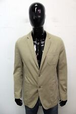 Dolce&Gabbana Giacca Uomo Taglia 48 Giubbotto Beige Giubbino Coat Jacket Logo