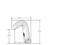 MISCELATORE ELETTRONICO PER LAVABO A FOTOCELLULA CROMATO A BATTERIA