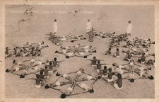 1933 LIDO di Venezia Ospedale al mare giochi di spiaggia Cartolina animata