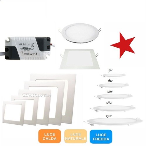 Faro faretto led pannello slim - led,